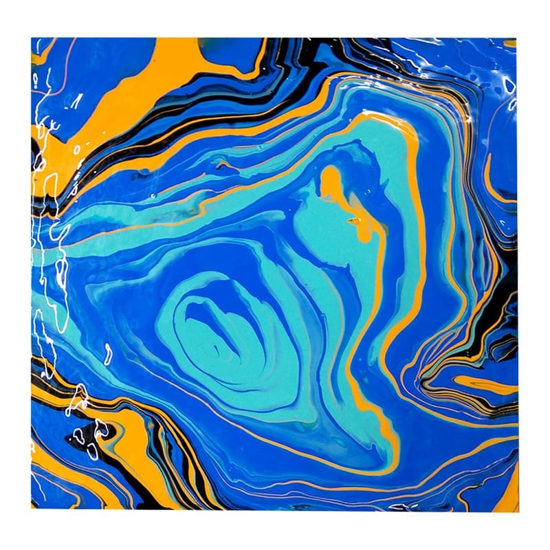 Fluid Art on MDF Square Board DIY Kit by Penkraft