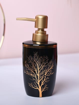 Artistic Black Ceramic Soap Dispenser