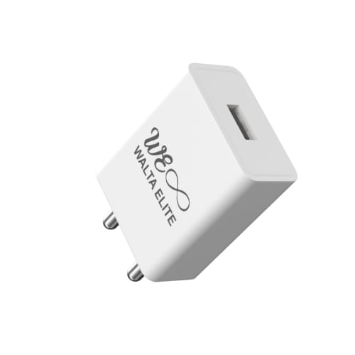 Walta Elite PB 25 Single Port USB 2.1AMP Fast Charger 12W, with Micro V8 Cable- White