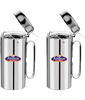 APEIRON Oil can Dispenser Steel Oil Container/Dispenser Set of 2 1250 mL