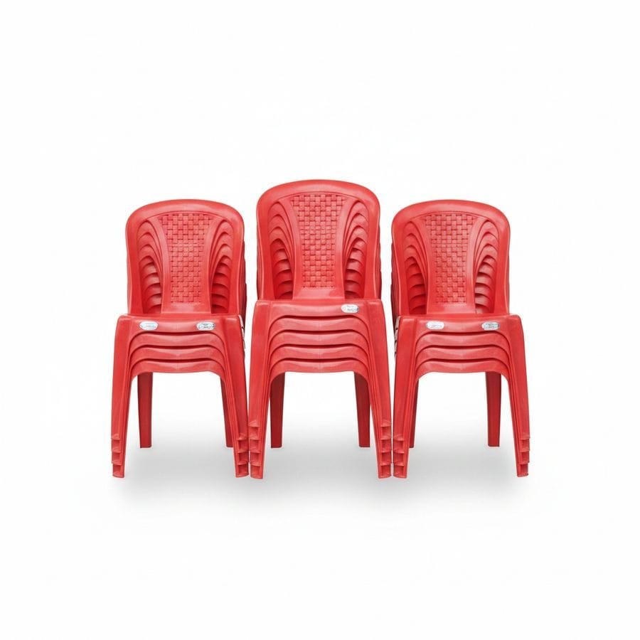 Stackable Plastic Chairs - Set of 3