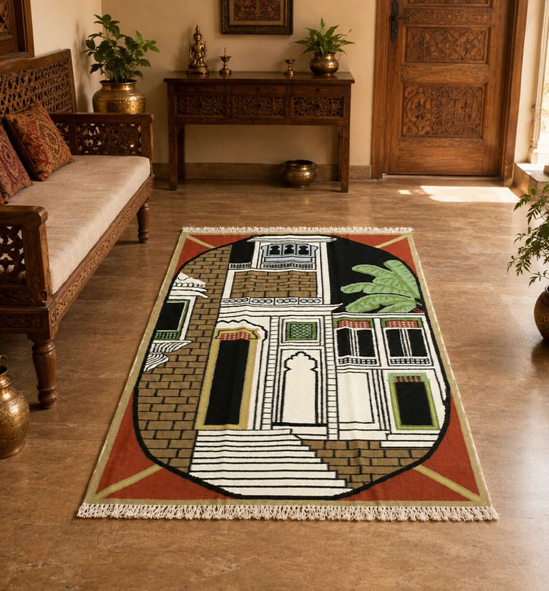 Handcrafted Cotton Woolen Panja Dari 4' * 6' Feet