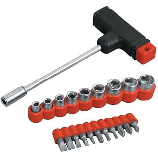 SunriseCar Multi Purpose 21 Pcs Iron Screwdriver Socket Set - (Assorted Color)