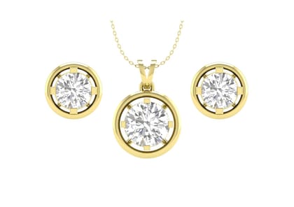 Gold Aureole Round Jewellery Set