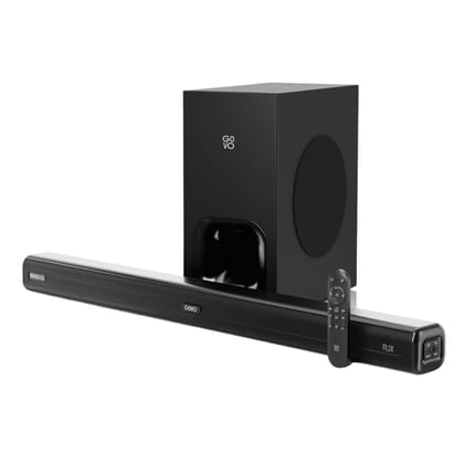OPEN BOX GOVO GOSURROUND 870 |DOLBY DIGITAL| 240 W RMS SOUND BAR | 2.1 CHANNEL| HOME THEATRE |BLUETOOTH V5.3|3 EQUALIZER MODES| BLACK OPEN BOX GOVO GOSURROUND 870 |DOLBY DIGITAL| 240 W RMS SOUND BAR | 2.1 CHANNEL| HOME THEATRE |BLUETOOTH V5.3|3 EQUALIZER MODES| BLACK