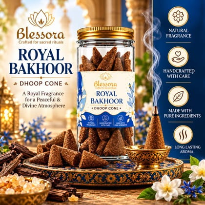 Blessora Royal Bakhoor Dhoop Cones - 40 PC