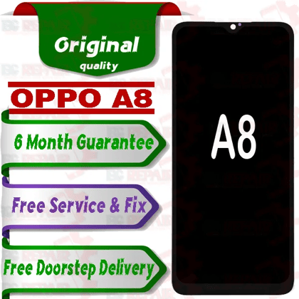 Oppo A8 Combo LCD with Touch Screen for A8  Black (display glass combo folder).