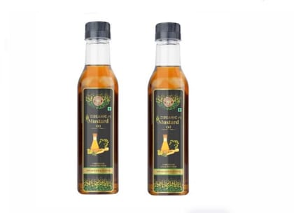 Organic Nation Mustard Oil | Kachi Ghani Cold Pressed Virgin Mustard Oil | 100% Natural, Pure & Wood Pressed for Cooking, Skin Care, Joint Pain Remedy, and a Healthy Heart combo Pack of 2 1ltr each