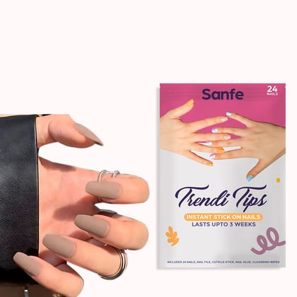 Sanfe Instant Stick On Nails - Holographic Almond - 29 nails
