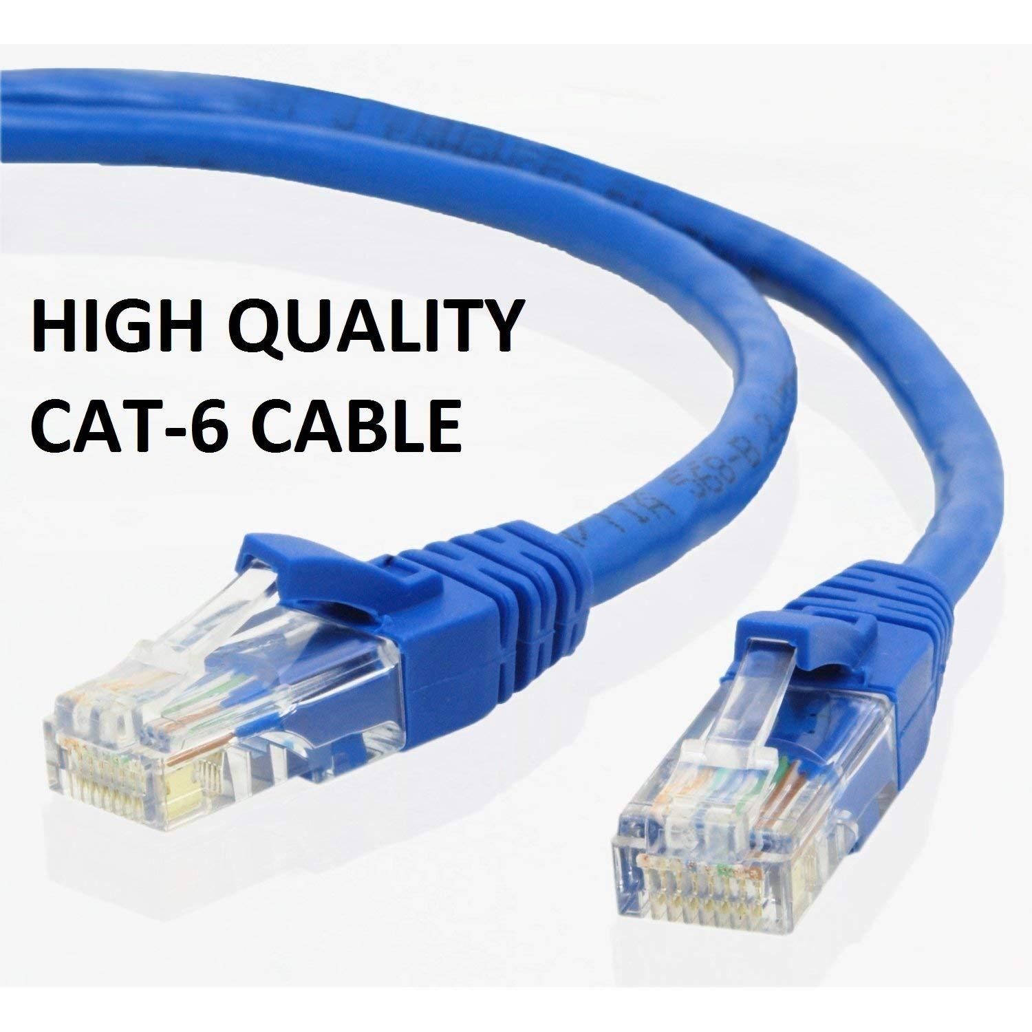 CAT 6 RJ45 Ethernet Cable – High-Speed Gigabit LAN Cable, Network Cable, Internet Cable