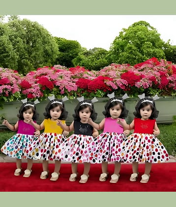 kaseera Acrylic Gown For Baby Girls ( Pack of 5 , Multicolor )