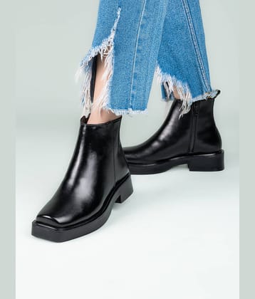Fentacia Black Women's Ankle Length Boots