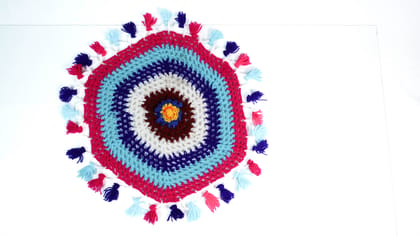 Handcrafted crochet mat Handcrafted crochet mat