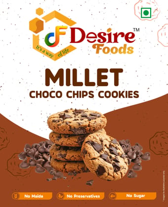 Desire Foods Millet Choco Chips Cookies, 450gr