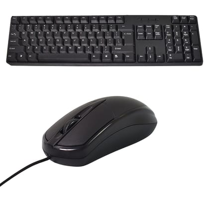 Wired USB Keyboard 107 Keys & Mouse Set (2 Pc Set)