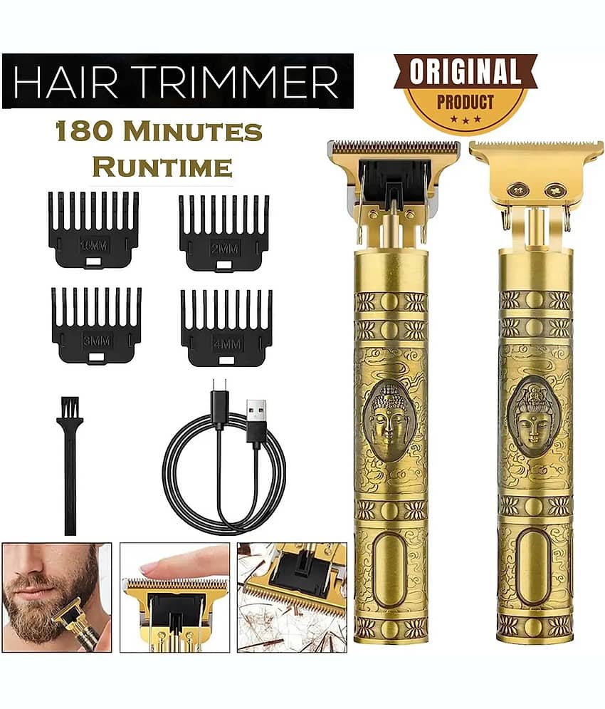 wagari VINTAGE T9 TRIMMER Gold Cordless Beard Trimmer With 240 minutes Runtime