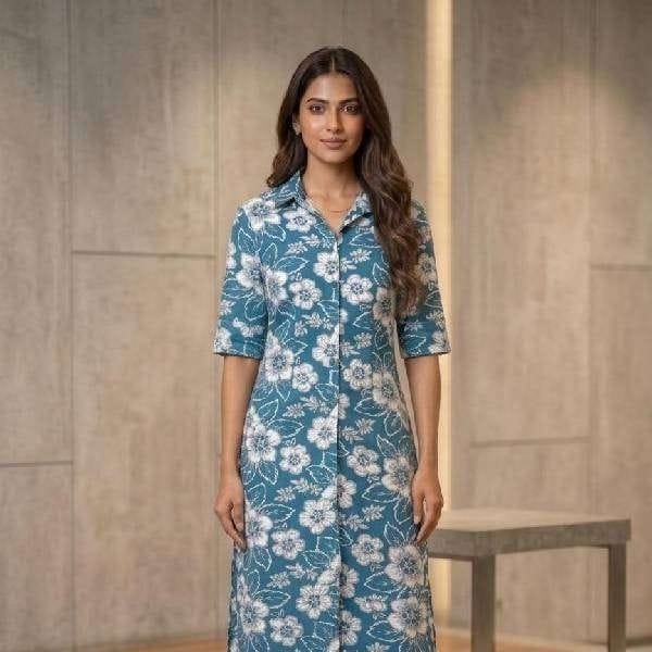 cotton reyon kurti and plazo