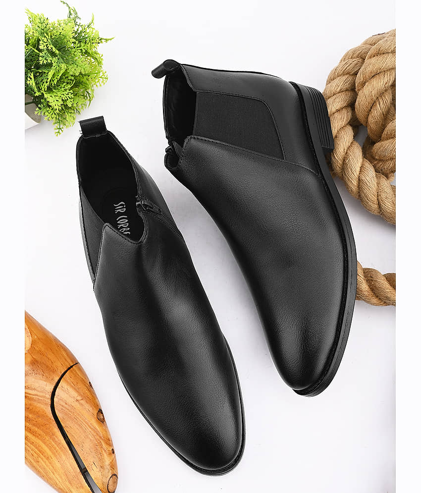 Sir Corbett Black Men's Chelsea Boots