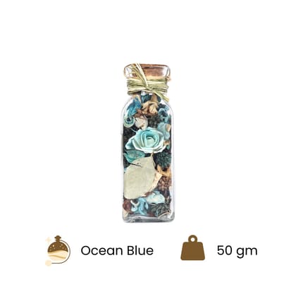 Ocean Blue Fragrant Dried Flowers Potpourri Jar for Home Decor