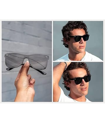 BANDSMITH Black Oval Sunglasses ( Pack of 1 )