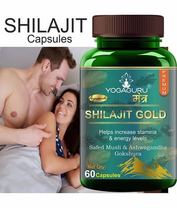 Pure Natural & Herbal Shilajit Gold Capsules - 60 Capsules, 500MG - Natural Energy Booster