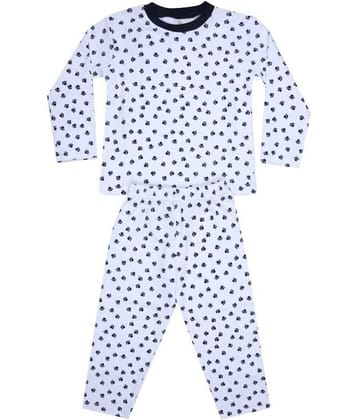 KABOOS Pack of 1 Boys 100% Cotton Nightsuit Set ( Navy Blue )