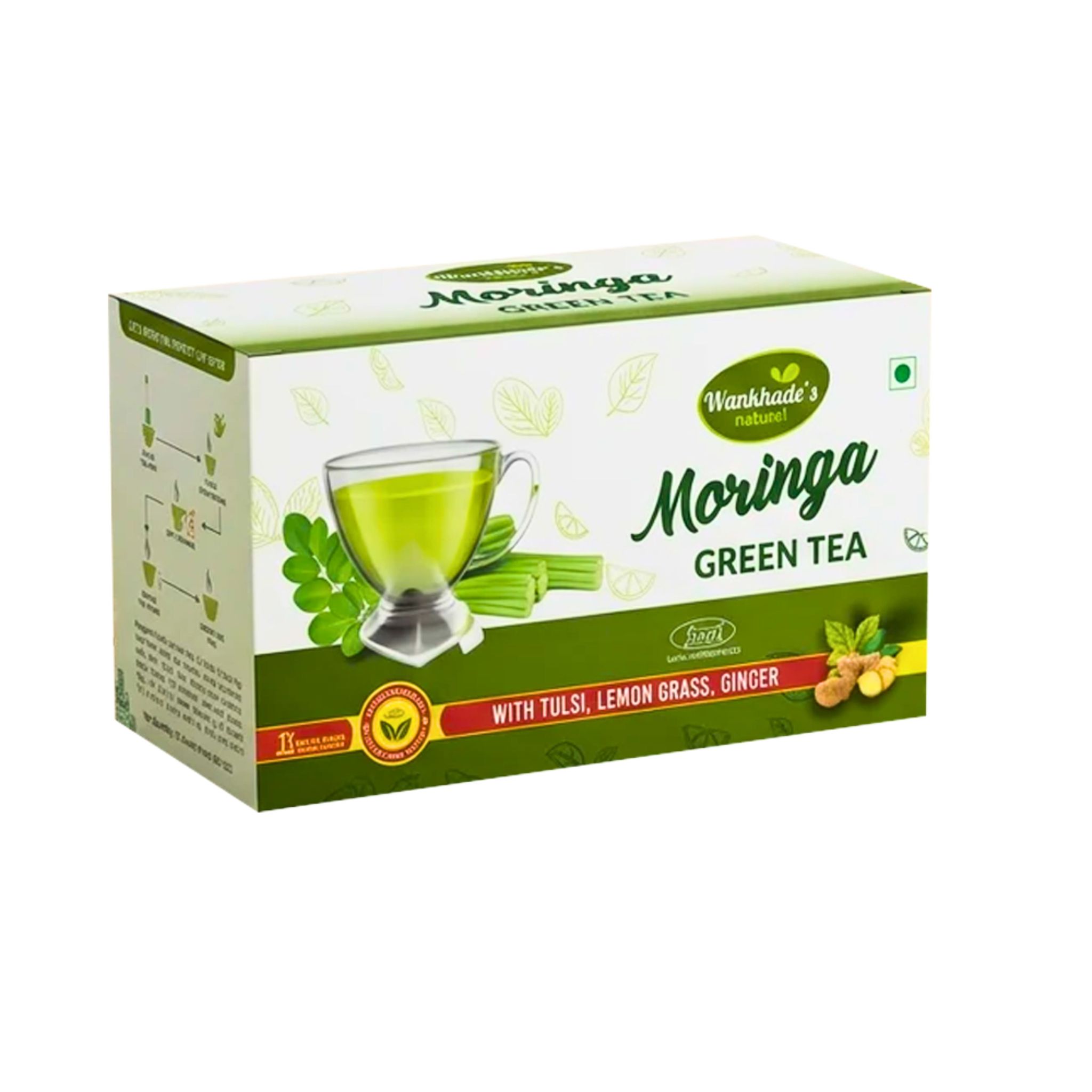 Wankhade's Natural Moringa Green Tea Bags 45 g