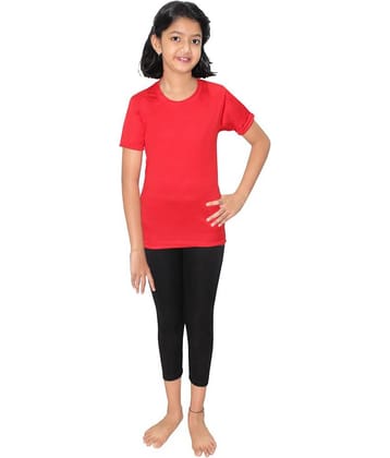 Goodluck Girls Short Sleeve Swim T-Shirt With Swim Pant