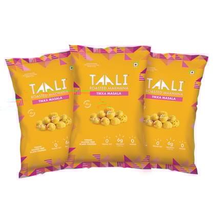 Taali Roasted Makhana With Tikka Masala, 60 gm Each - Pack of 3