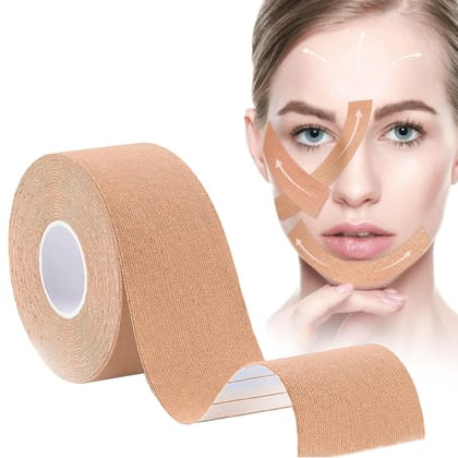 DHRUVINSRI Instant Face Lift Tape – Non-Surgical Myofascial Face Tightening & Sculpting Tape for Youthful Contouring (2.5 cm x 5m) DHRUVINSRI Instant Face Lift Tape – Non-Surgical Myofascial Face Tightening & Sculpting Tape for Youthful Contouring (2.5 cm x 5m)