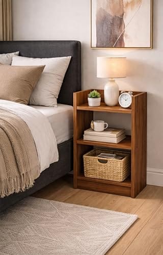 Enigmatic Woodworks Wooden Open Bookshelf Multipurpose for Home Rack Showcase Organizer for Living Room I 2