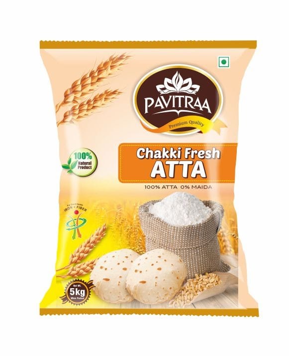 Pavitra Chakki Fresh Atta 10 KG Pack of 3
