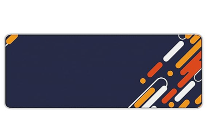 Lapster Abstract desk mat (800 mm x 300 mm x 2 mm) mouse pad gaming | mouse mat | Curated Stitched Edges| Non-Slip Rubber Base|keyboard and mouse pad for Home & Office(Navy blue)