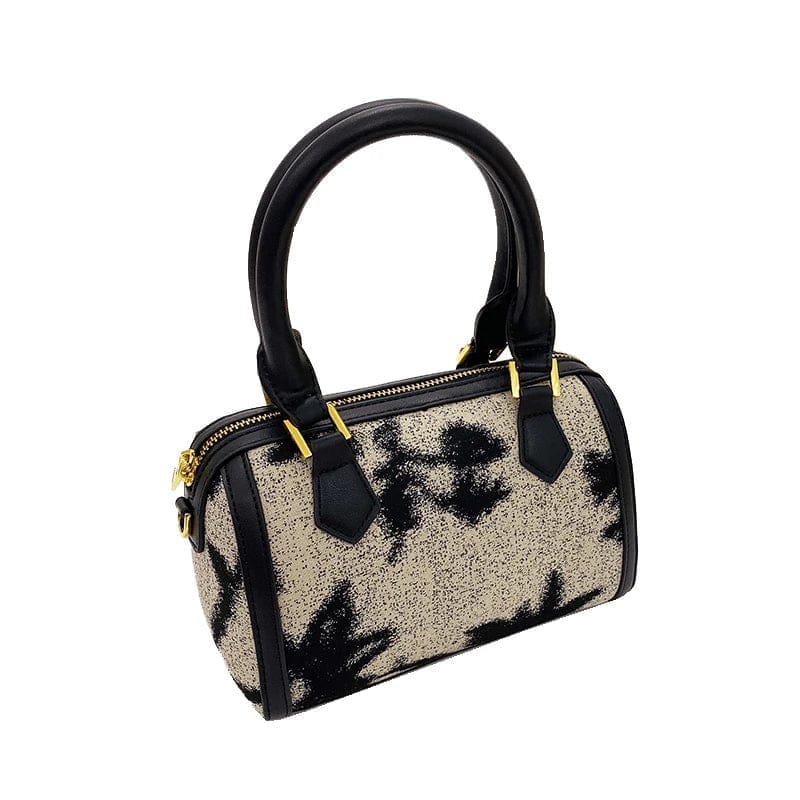 Flowers Canvas Purses And Handbags Mini Boston Bags Women Handbags Ladies