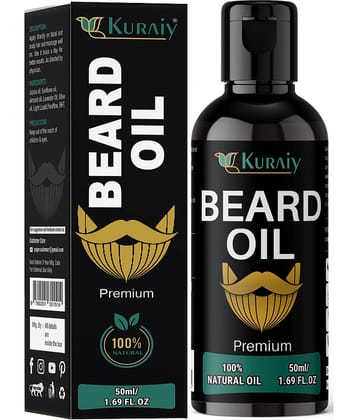 KURAIY Beard Growth Oil for Men For Better Beard Growth With Thicker Beard (50 ml)