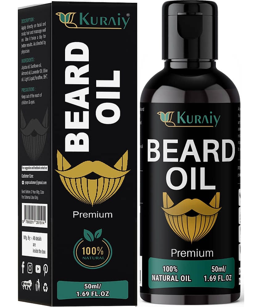 KURAIY Beard Growth Oil for Men For Better Beard Growth With Thicker Beard (50 ml)