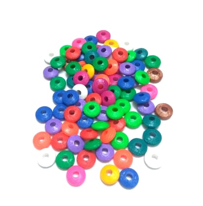 Nawani Multicolored PVC Buttons, 50 pcs, Size 2 x 2 cm, Used in Sewing, Scrap Booking, Art & Craft, Decorations etc