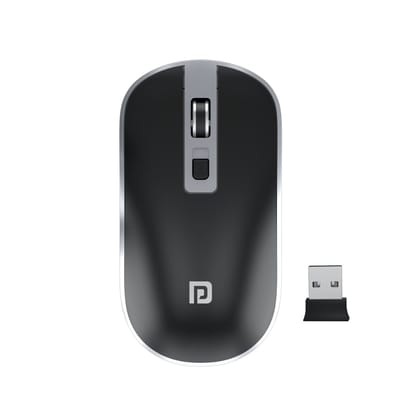 Portronics Toad 14 Wireless Mouse, 2.4 GHz with USB Nano Dongle, up to 1400 Adjustable DPI and Dual-Function Scroll Wheel for Laptops, PCs, MacBooks