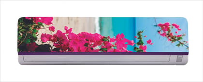 DreamKraft Decorative Pink Flowers Green Leaves AC Sticker (Multicolor PVC Vinyl, 30cm X 91cm) DreamKraft Decorative Pink Flowers Green Leaves AC Sticker (Multicolor PVC Vinyl, 30cm X 91cm)