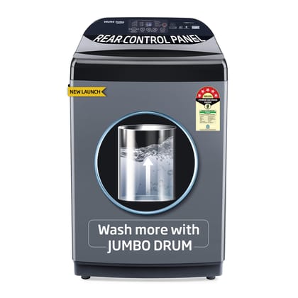 Voltas Beko, A Tata Product 9 Kg 5 Star Fully-Automatic Top Loading Washing Machine (WTL9006UEA / OBS1060, Grey, Double Waterfall Technology) Voltas Beko, A Tata Product 9 Kg 5 Star Fully-Automatic Top Loading Washing Machine (WTL9006UEA / OBS1060, Grey,