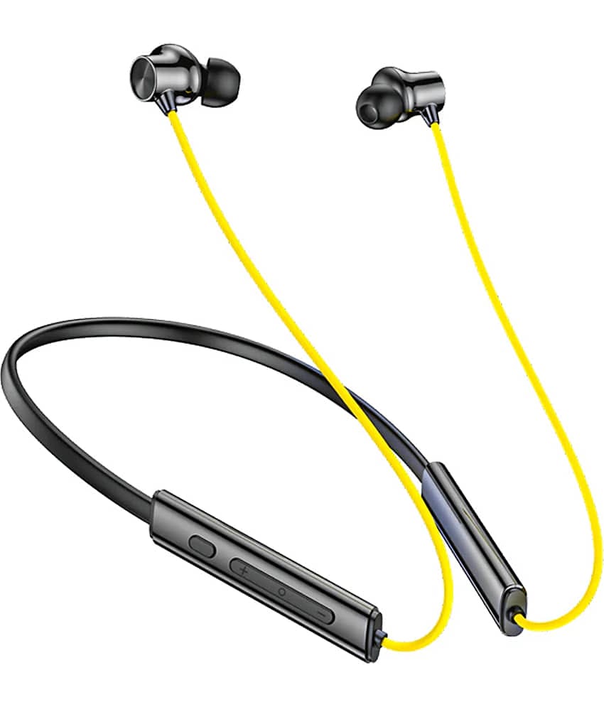 UBON CL60 Bluetooth Bluetooth Neckband On Ear 40 Hours Playback Active Noise cancellation IPX4(Splash & Sweat Proof) Yellow