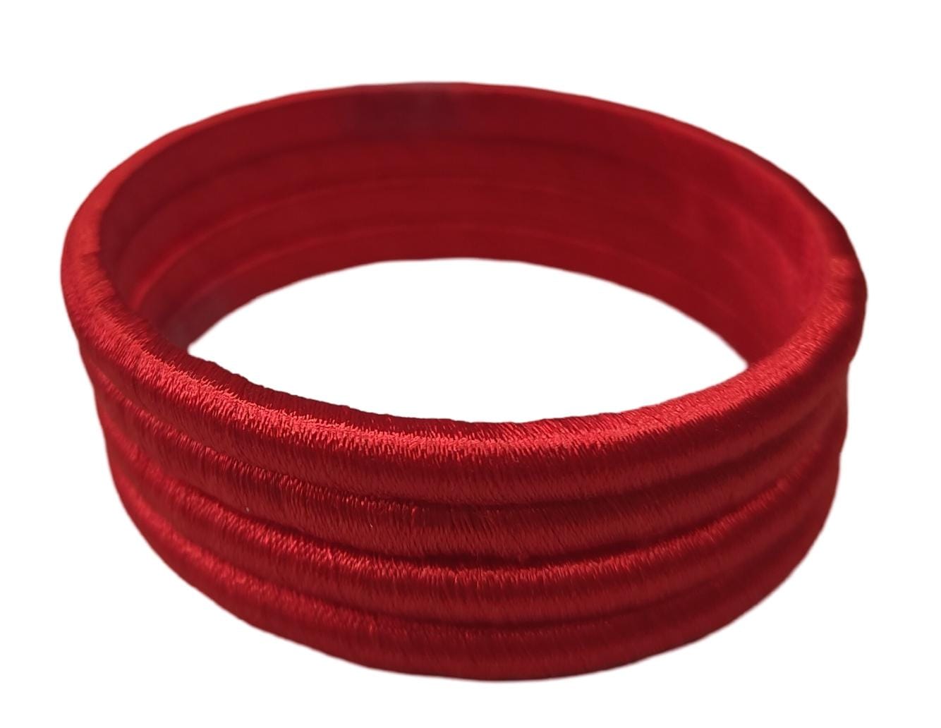 Red Silk Thread Bangle Set of 4 for Women and Girls