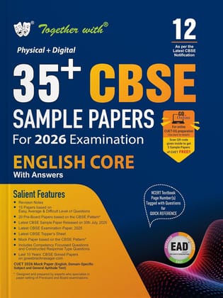 Together with 35+ Sample question Paper English Core Class 12 2026 Examinations [Paperback] [Oct 30, 2024] together