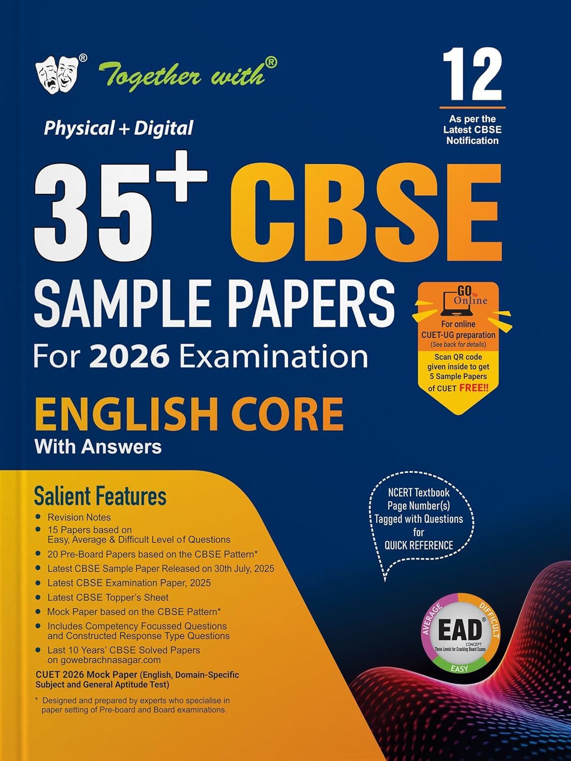 Together with 35+ Sample question Paper English Core Class 12 2026 Examinations [Paperback] [Oct 30, 2024] together