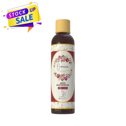 Orancia Body Massage Oil with Sandalwood Extract | Almond and Jojoba Oil | Soothes Aches and Pains | Suitable for All Skin Types | 200ml