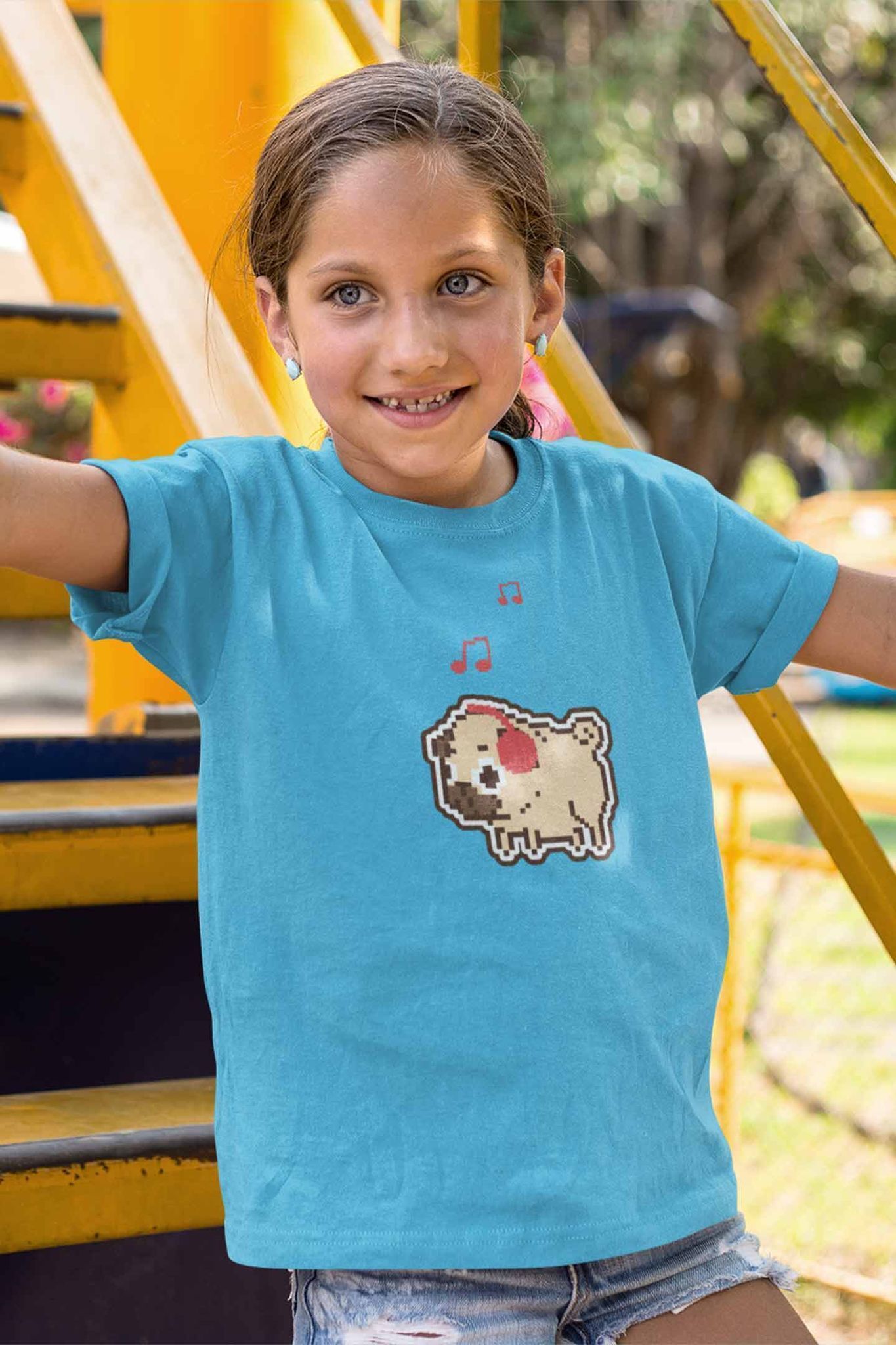 Round Neck T-Shirt (Kids) - Puggy Baby (16 Colours)