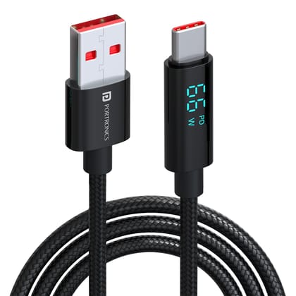 Portronics Konnect View 66W Fast Charging, Wide Compatibility, LED Power Display, Seamless Data Exchange Portronics Konnect View 66W Fast Charging, Wide Compatibility, LED Power Display, Seamless Data Exchange
