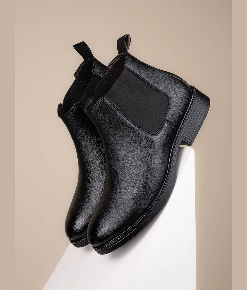 Fentacia Black Men's Chelsea Boots