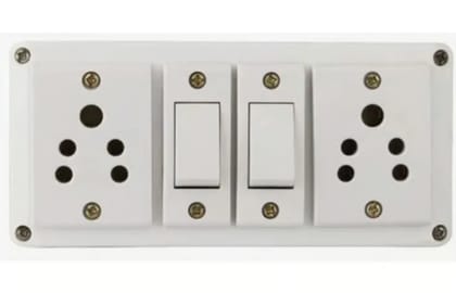 Extension Board With 2 Switches,2 Socket,2 Meter Wire | Heavy Duty Pvc Power Strip With Universal Sockets | Long Wire Extension Box for Home, Office & Shop