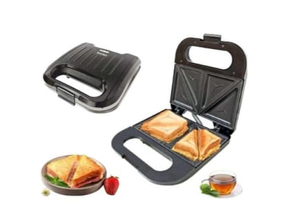 BALTRA Berena 750W 4-Slice Sandwich Maker for Grilling & Toasting, Non-Stick Dual Grill Plates, Quick & Even Heating 